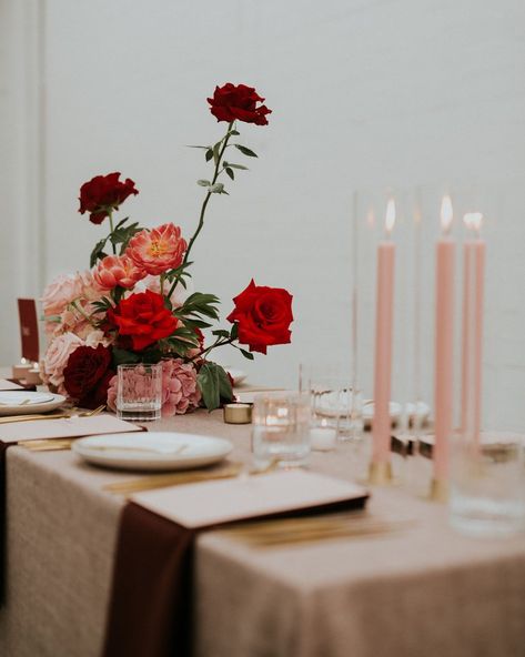 Curated Packages: Modern Romantic – State Of Reverie Modern Romantic Wedding, Nude Wedding, Chair Inspiration, 21 Diner, Red Wedding Theme, Table Garland, Floral Installations, Hope Photography, Wedding Table Flowers