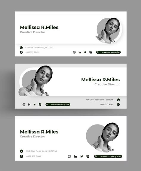 Creative Email Signatures, Best Email Signatures, Signature Mail, Kombinasi Font, Email Footer, Mailing Design, Html Email Signature, Professional Email Signature, Email Signature Design