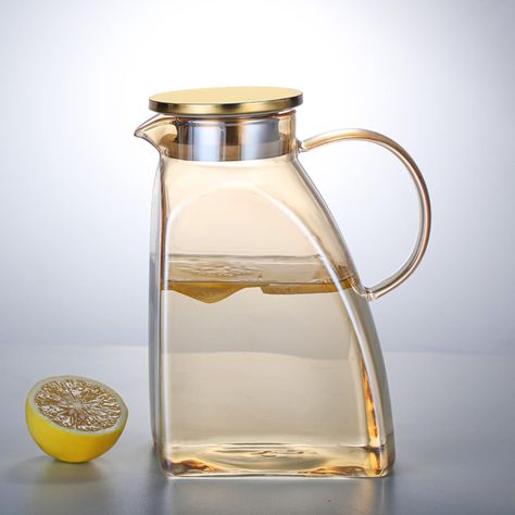 PRICES MAY VARY. Unique Space-Saving Design: WARMSIMPLE introduces a flat-bodied specifically designed glass pitcher with lid to fit snugly into your fridge side door, freeing up valuable space in your refrigerator. Say goodbye to bulky glass pitchers, taking over your fridge shelves Perfectly Sized Capacity: With a generous 1.8 Liter or 60 oz capacity glass pitchers with handle and lid , It is ideal for serving homemade iced tea, juice, sangria, cocktails, coffee, or milk. Whether you're hostin Homemade Iced Tea, Pitcher With Lid, Fridge Shelves, Juice Pitcher, Tea Pitcher, Tea Juice, Glass Jug, Glass Carafe, Water Pitcher