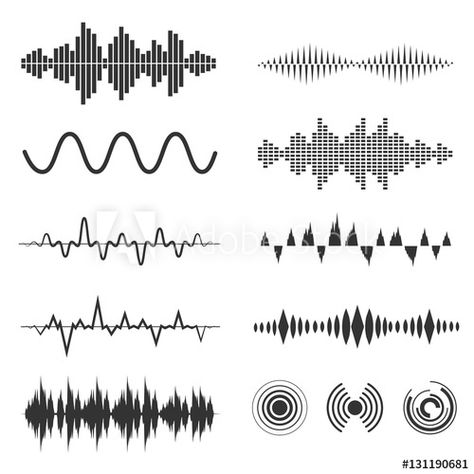 Sound Wave Tattoo, Sound Waves Design, Sound Logo, Audio Waves, Recipe Book Design, Soundwave Art, Wave Illustration, Music Visualization, Drop Logo