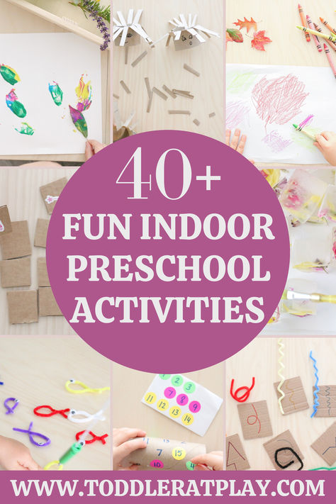 Easy, quick to prep and fun indoor activities for preschoolers. #preschoolactivities #indooractivities #easyactivitiesforkids #kidsactivities #indoorfun Indoor Activities For Preschoolers, Indoor Preschool Activities, Preschool Preparation, 3 Under 3, Fun Preschool Activities, Preschool Outdoor Activities, Preschoolers Activities, 2 Under 2, Motherhood Tips