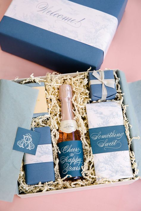 Champagne Chocolate, Welcome Baskets, Wedding Welcome Gifts, Custom Napkins, Wedding Welcome Bags, Favors Diy, Washington Dc Wedding, Diy Wedding Favors, Welcome Bags