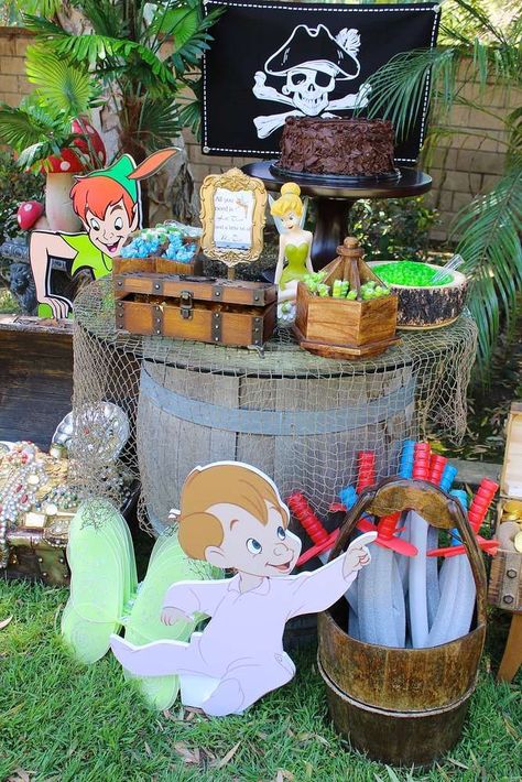 Peter Pan Birthday Party Ideas, Baby First Birthday Party Ideas, Peter Pan Birthday Party, Peter Pan Birthday, Peter Pan Party, Onederland Birthday Party, 50th Birthday Party Decorations, Boys First Birthday Party Ideas, Boys 1st Birthday Party Ideas