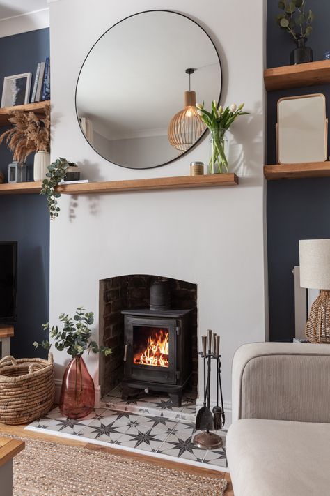 Fish Cross Cottage - Scandinavian - Living Room - Cornwall - by Warren French Interiors | Houzz Scandinavian Living Room Grey, Cottage Scandinavian, Victorian Seaside, Serene Aesthetic, French Interiors, Living Room Decor Fireplace, Cosy Living Room, Coastal Living Rooms, Seaside Cottage