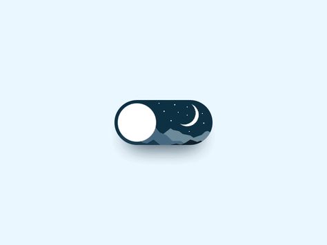 Day 13-14 Day/Night Toggle by Tiantian Xu Day And Night Graphic Design, Notion Icon Gif, Tipografi 3d, Ui Animation, Icon Gif, Toggle Button, Tapeta Galaxie, Design Presentation, Night Day