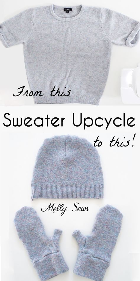 Thrift Flip Thrift Flip Sweater, Old Sweater Crafts, Knitting Sweaters Diy, Diy Mittens, Fingerless Mittens Pattern, Diy Sweater, Diy Slippers, Sew Ins, Thrift Flip