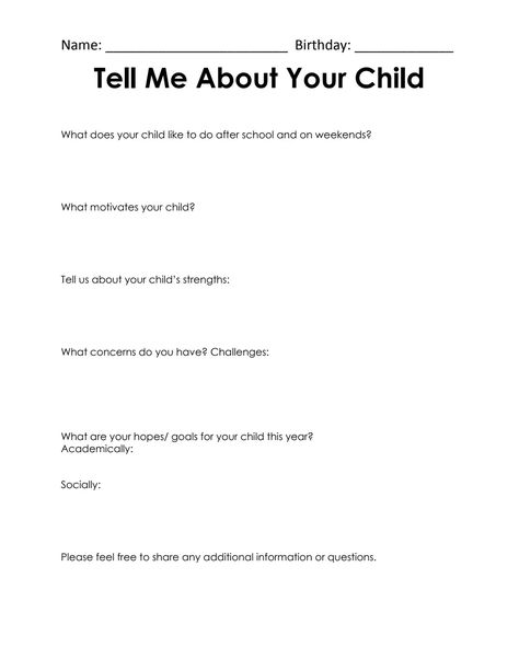 Parent Questionnaire.pdf Parent Questionnaire, Parent Teacher, Parent Teacher Conferences, Teacher Conferences, Parents As Teachers, After School, Motivate Yourself, Getting To Know, Counseling