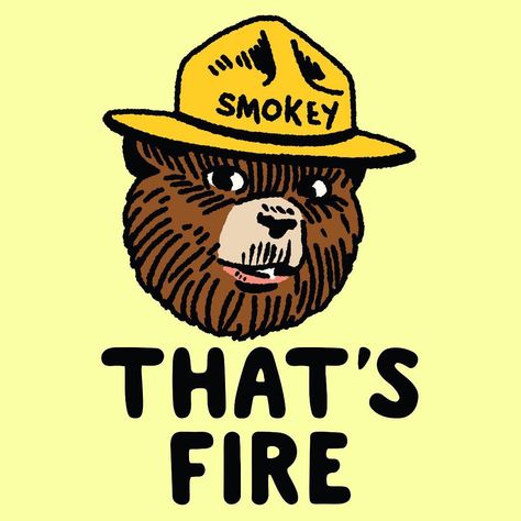 Do you think modern Smokey The Bear would sa The Bear Tattoo, Smoky Bear, Bear Tshirts, Wildland Firefighting, Childhood Memories 80s, Camper Art, Smokey The Bear, Colorado Living, Smokey Bear