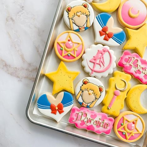 In the name of the moon, I’ll punish you ✨🌙⭐️💖 I made my friend some Sailor Moon cookies for her birthday today! I’ve been really loving… | Instagram