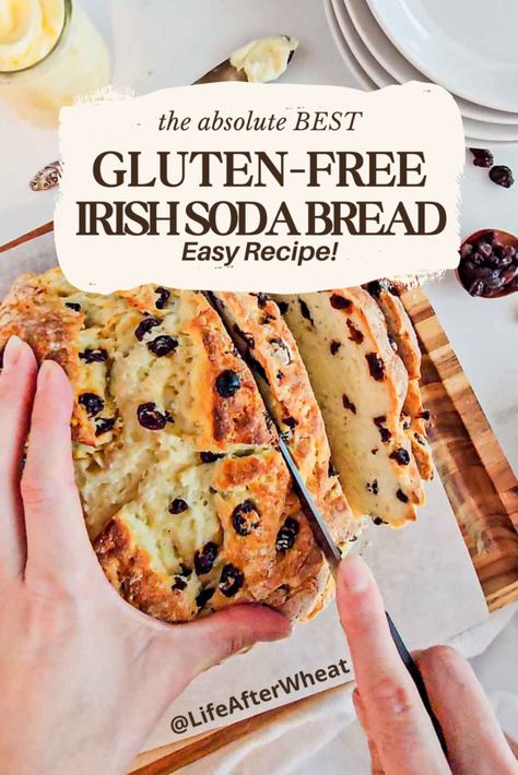 Gf Irish Soda Bread, Irish Soda Bread With Raisins, Gluten Free Soda Bread Recipe, Gluten Free Irish Soda Bread Recipe, Sour Bread, Gluten Free Soda Bread, Gluten Free Irish Soda Bread, Easy Irish Soda Bread, Gf Sides