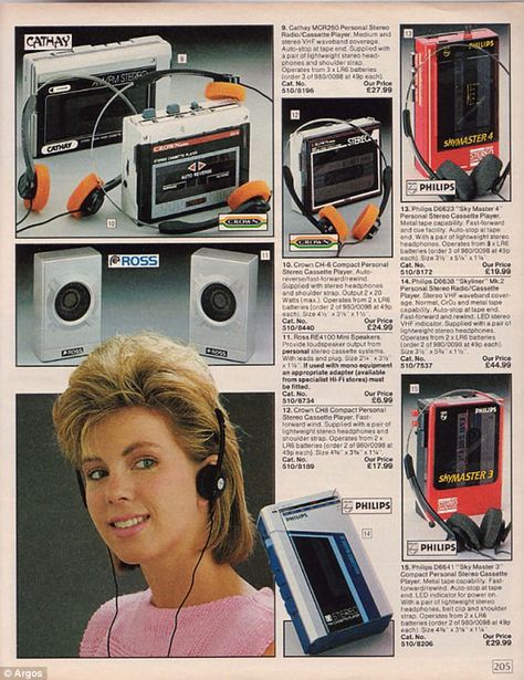 The original iPod: Long before the days of iPods and iPhones, this retro cassette player w... 80s Ads, Retro Gadgets, 80s Nostalgia, 80s Aesthetic, Old Advertisements, Retro Ads, Cassette Player, Old Ads, Vintage Electronics