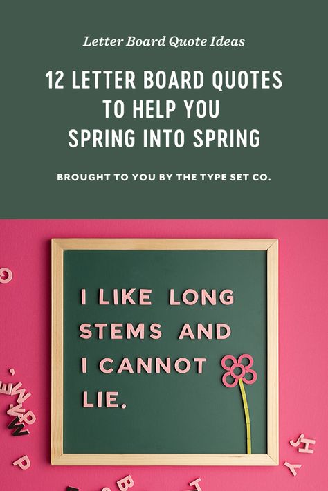 To help you spring into spring, The Type Set Co is sharing some of their favorite Spring themed quotes that you can bring into your home and liven up your letter boards. Spring Message Board, Spring Letter Board Quotes Funny, Spring Letter Board Quotes, Board Quotes Funny, Spring Jokes, Springtime Quotes, Spring Message, Inspirational Letter, Letter Board Quotes