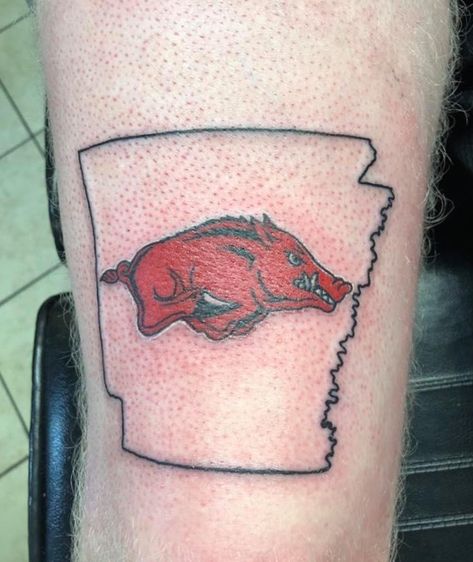 Razorback Tattoo, Arkansas Razorbacks Football, Arkansas Razorbacks, Leaf Tattoos, Maple Leaf Tattoo, I Tattoo, Arkansas, Tattoo Ideas, Finance