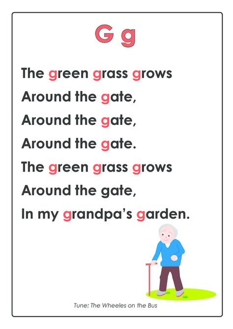 This free and printable letter rhyme is a great catalyst for teaching your child their letters! Once you sing this rhyme a Letter G Activities, School Diy Ideas, Letter Song, Songs For Toddlers, Alphabet Phonics, Abc Songs, Alphabet Songs, Teaching Letters, Preschool Songs