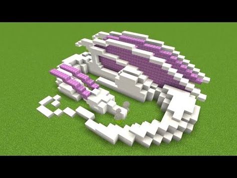 Minecraft Tutorial How to build a sleepy Dragon - YouTube Minecraft Dragon Statue How To Build, Minecraft Castle Archway, Minecraft Builds Greenhouse, Minecraft Underwater Statue, Minecraft Building Gradient, Minecraft Ribcage Build, Minecraft Pens For Animals, Fairytale Builds Minecraft, Amethyst Chandelier Minecraft