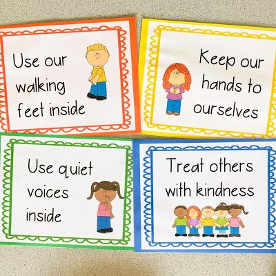 Setting up some general rules or expectations in the classroom regarding behaviors can help ground the students in a positive way. Through time, children cooperate this into their actions long enough to become a routine that is worth encouraging. This can also be cute decorations too! Preschool Classroom Rules Printable Free, Class Rules Preschool Printable, Morning Circle Time Songs, Classroom Rules For Preschool, School Rules Activities, Preschool Class Rules, Preschool Classroom Rules, Classroom Rules Printable, Preschool Classroom Setup