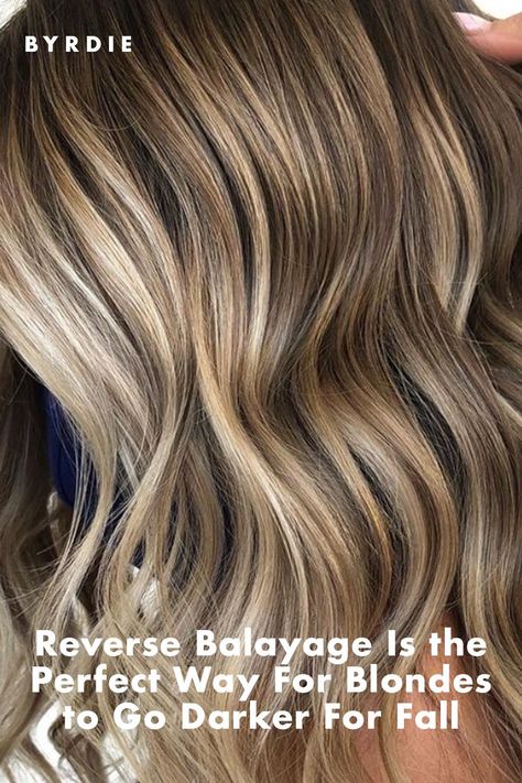 Fall Blonde Dimension, Reverse Balayage For Fall, Balayage For Natural Blondes, Low Blonde Balayage, Go From Blonde To Light Brown, Lowlights Added To Blonde, Light Brown Low Lights Blondes, Blondes Going Darker For Fall, Low Lights Balayage Blonde