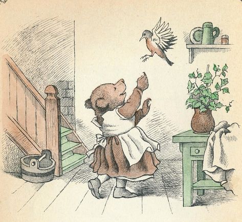 Little Bear Cartoon, Sweet Drawings, Story Books Illustrations, Maurice Sendak, Storybook Art, Fairytale Illustration, A Teddy Bear, Cute Cartoon Animals, Little Bear