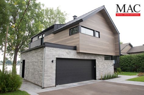 MAC Metal Architectural | brick.com Icf Home, Acme Brick, Dream House Modern, Farmhouse Style Exterior, Steel Siding, House Design Exterior, Metal Siding, House Siding, Exterior Siding