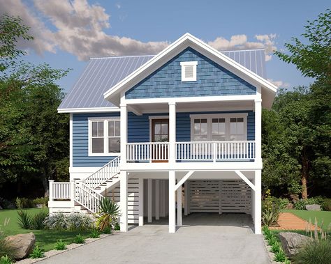 4 Bedroom Coastal House Plans, Stilt House Plans Coastal Homes, Small Coastal House Plans, Small Beach House Floor Plans, Narrow Beach House Plans, Small Coastal House, Beach Cottage Floor Plans, Narrow Beach House, Beach House Plans On Stilts