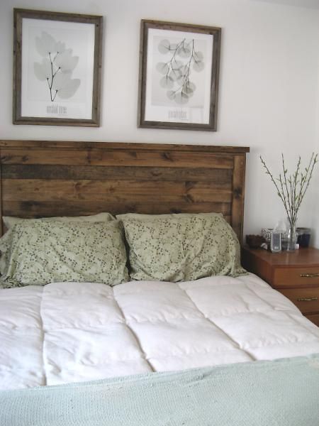 DIY Rustic headboard--takes a total of 3-6 hours and listed as beginner level Rustic Headboard Diy, Rustic Wood Headboard, Diy Wood Headboard, Reclaimed Wood Headboard, Rustic Headboard, Wooden Headboard, Bed Plans, Diy Headboard, Queen Headboard