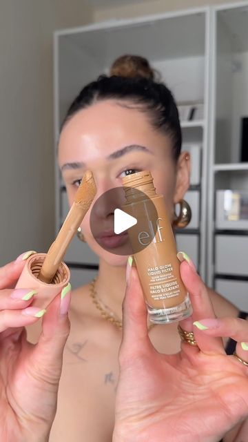 Halo Glow Makeup Tutorial, Elf Halo Glow Liquid Filter Tutorial, Elf Halo Glow Liquid Filter, Halo Glow Setting Powder, Elf Halo Glow, Dewy Setting Spray, Halo Glow Liquid Filter, Halo Glow, E.l.f. Cosmetics