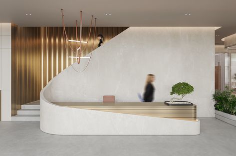 Smart Office Design, Studio Medico, Plants Beautiful, مركز ثقافي, Reception Desk Design, Lobby Interior Design, Office Interior Design Modern, Hospital Interior, Clinic Interior Design