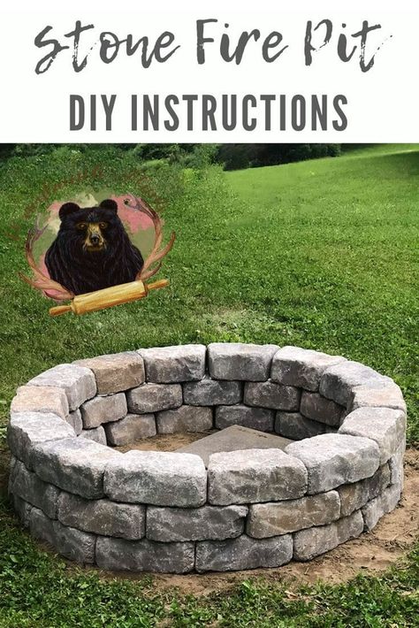 Diy Stone Fire Pit, Campsite Ideas, Make A Fire Pit, Steel Decor, Backyard Homestead, Bonfire Pits, How To Build A Fire Pit, Backyard Fire Pit, Outdoor Fire Pit Designs