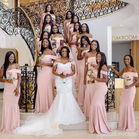 Blush Pink Off Shoulder Mismatched Mermaid Bridesmaid Dresses Online, – SposaDresses Goals Photography, African Bridesmaids, Peach Bridesmaid, Peach Bridesmaid Dresses, African Bridesmaid Dresses, Mermaid Shorts, Cheap Bridesmaid Dresses Online, Mermaid Bridesmaid, Blush Bridesmaids