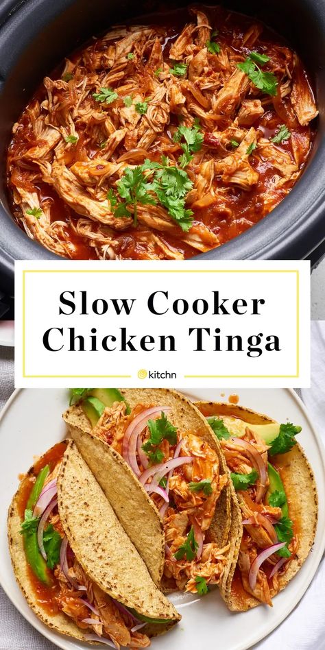 Slow Cooker Chicken Tinga, Tinga Recipe, Chicken Tinga Recipe, Chicken Tinga, Recipe Slow Cooker, Granola Bar, Chicken Slow Cooker Recipes, Slow Cooker Chicken, Pulled Pork