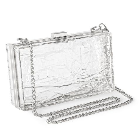 PRICES MAY VARY. Size: clear purses 7.1 in/18cm x 4.3 in/11cm x 2.2 in/5.5cm,The total length of clear bag stadium approved the golden small acrylic purse chain shoulder strap is 45.3 inches Material: acrylic clutch Made from premium acrylic. Stylish and elegant.The golden button on the top make this clear clutch easy to open and close Exquisite space:This acrylic purse clutch handbag has rectangular hard body clear crossbody bag Perfect clear purses for women stadium capacity which easily carry your sunglasse, lipstick and more Easy to match gold purse : clear acrylic purse suitable for any style of clothes,suitable for many occasions,can be use as :Evening clutches, bag ,handbag, evening bag, or clear crossbody messenger bag Adorable Style acrylic clutch : acrylic clutch purse clear cros Acrylic Purse, Clear Clutch, Evening Clutches, Adorable Style, Lucite Heels, Clear Purses, Acrylic Clutch, Gold Purse, Hard Body