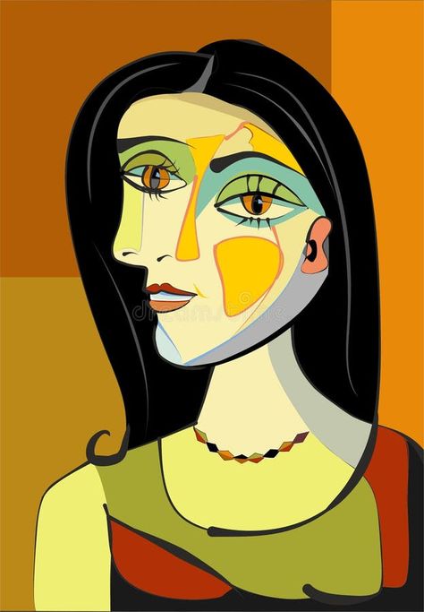 Cubist Portraits, Cubism Art, Colorful Background, Abstract Portrait, Portrait Illustration, Drawing Artwork, Cubism, Art Style, Colorful Backgrounds