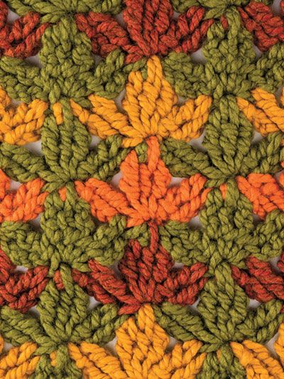 Autumn Crochet Patterns - Maple Leaves Afghan Crochet Pattern Crochet Blanket Advanced, Fall Inspired Crochet Blanket, Crochet Afghan Fall Colors, Crochet Pattern Squares Free, Crochet Blanket 5 Colors, Autumnal Crochet Blanket, Leaf Pattern Crochet Blanket, Crochet Different Colors, Crochet Blanket Autumn