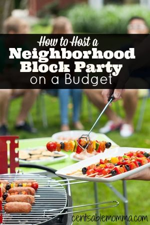 Check out 5 tips on How to Host a Neighborhood Block Party on a Budget.  It's a great way to have fun with the neighbors! Christmas Block Party, Block Party Ideas, Block Party Food, Party Food On A Budget, Neighborhood Activities, Halloween Block Party, Block Party Invitations, Summer Block Party, Neighborhood Block Party