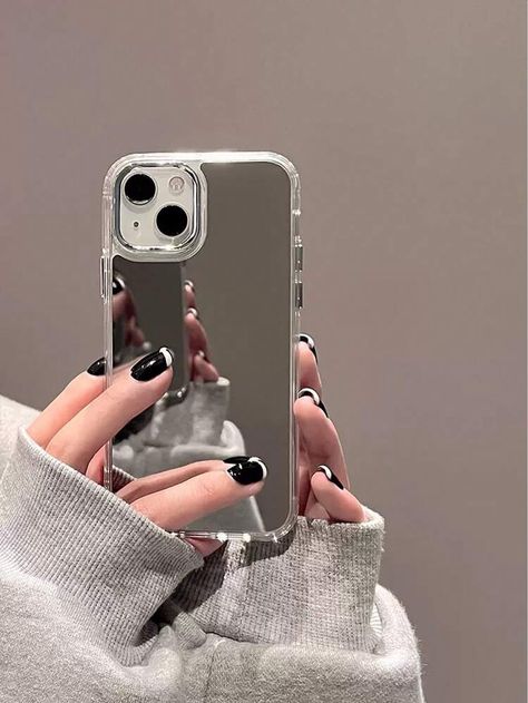 Plating Mirror Phone Case | SHEIN USA Classy Phone Covers, Mirror Phone Cases, Mirror Case Iphone, Silver Phone Case, Mirror Phone Case, Luxury Mirror, Sarung Telefon, Cover Iphone, Cute Phone Cases