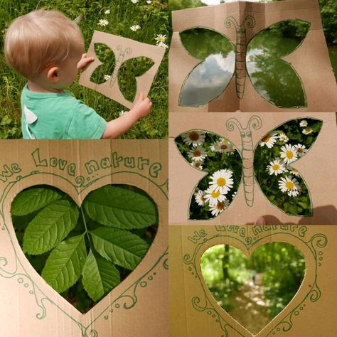 Forest School Activities, Nature School, Garden Inspo, Theme Nature, Deco Nature, Art Frames, Aktivitas Montessori, Forest School, Nature Play