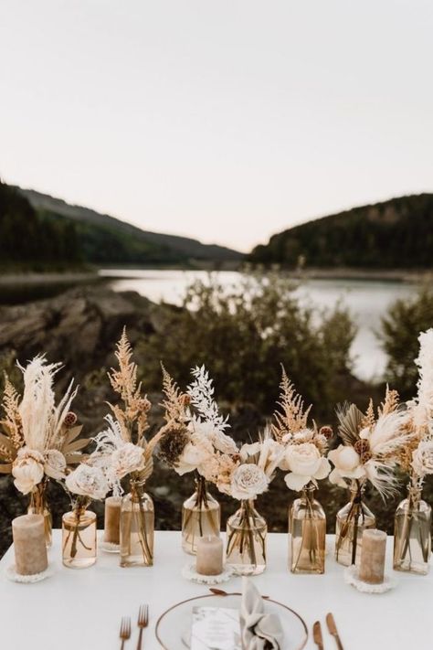 Boho Wedding Centerpieces, Boho Wedding Decorations, Future Wedding Plans, Wedding Mood, Wedding Cake Designs, Wedding Deco, Backyard Wedding, Wedding Shower, The Table