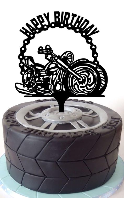 PRICES MAY VARY. 【High Quality Material】You will get 1 pieces Motorcycle theme birthday cake topper, made of made of food-safely acrylic, environmentally friendly, safe and non-toxic. 【Appropriate Size】This Motorbike theme birthday cake topper is approx 5.1" wide and 6.7" high,suitable for cakes from 6in to 10in. Specially designed for your Motorbike themed party, buy it for decorate the birthday cake. 【Motorbike Decorations】This funny Motorcycle Rider Racing theme birthday cake topper is the go Motorcycle Themed Birthday Party, Racing Decorations, Happy Birthday Motorcycle, Motorcycle Cake, Motorcycle Party, Motorcycle Birthday, Racing Theme, Fondant Cakes Birthday, Funny Motorcycle