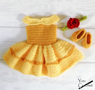 Princess Photo Props, Princess Belle Dress, Crochet Baby Costumes, Crochet Costumes, Куклы American Girl, Beauty And The Beast Belle, Crochet Princess, شال كروشيه, Crochet Disney