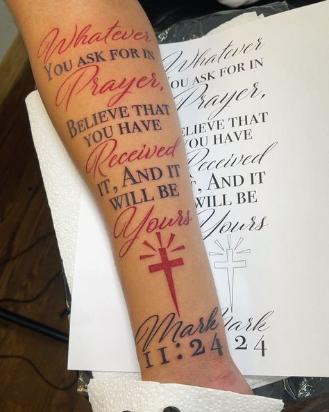 Brother Quotes Tattoo, Bible Quote Tattoos, Scripture Tattoos, Forearm Tattoo Quotes, Arm Sleeve Tattoos For Women, Cute Tattoos On Wrist, Bible Verse Tattoos, Verse Tattoos, Brother Tattoos