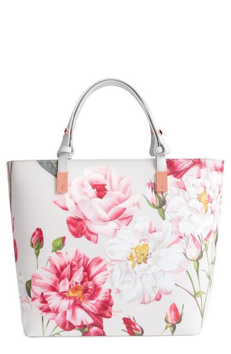 Ted Baker London Adjustable Handle Leather Tote | Nordstrom Ted Baker Bag, Floral Bags, Ted Baker London, Money Bag, Fine Jewellery Earrings, Women's Bags, Sneakers For Sale, Vintage Brooches, Tote Handbags