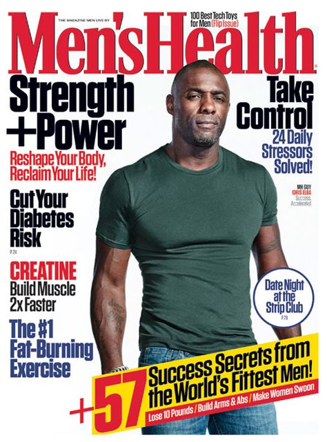 Idris Elba | Men's Health (December 2015) Actor Idris, Men's Health Magazine, Nutrition Lifestyle, Mens Health Magazine, Magazine Man, Store Ads, Dream Man, Idris Elba, Help Losing Weight