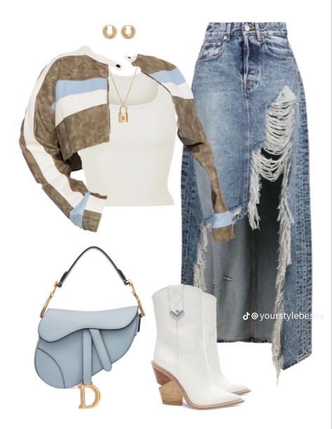 Chic Aesthetic Outfit, Casual Women Outfits, Fall Fashion Denim, Classic Style Outfits, Stylish Summer Outfits, Cute Swag Outfits, Moda Vintage, Looks Chic, Baddie Outfits Casual