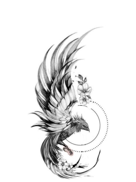 Phoenix Tattoo Sleeve, Tato Phoenix, Phoenix Tattoo Feminine, Phoenix Bird Tattoos, Feminine Skull Tattoos, Phoenix Tattoo Design, Fantasy Tattoos, Inspiration Tattoos, Tato Lengan