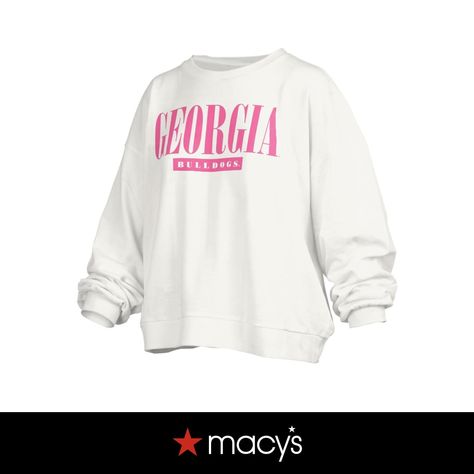 in stock Oversized Pullover, Georgia Bulldogs, Waist Length, White Sweatshirt, Pullover Sweatshirt, Bulldog, Georgia, Pick Up, In Store