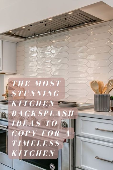 Backsplash Kitchen White Cabinets, Kitchen Backsplash Trends, Backsplash With White Cabinets, Farmhouse Kitchen Backsplash, White Kitchen Backsplash, Condo Kitchen, Kitchen Redesign, Kitchen Backsplash Designs, Kitchen Backsplashes