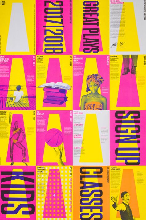 https://www.behance.net/gallery/56294459/The-Atlantic-Theater-2017-18-Season-Campaign-Design Mises En Page Design Graphique, T Photo, Paula Scher, Plakat Design, Print Layout, Design Graphique, Vintage Home, Graphic Design Typography, Design Reference