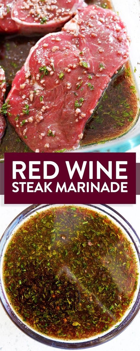 Easy and simple red wine steak marinade with soy sauce, garlic, sesame oil. This gluten free marinade recipe is easy and perfect for grilling steak on the BBQ. Wine Steak Marinade, Red Wine Steak, Steak Marinades, Wine Steak, Grilling Steak, Soy Sauce Garlic, Steak Marinade Recipes, Daging Babi, Meat Marinade