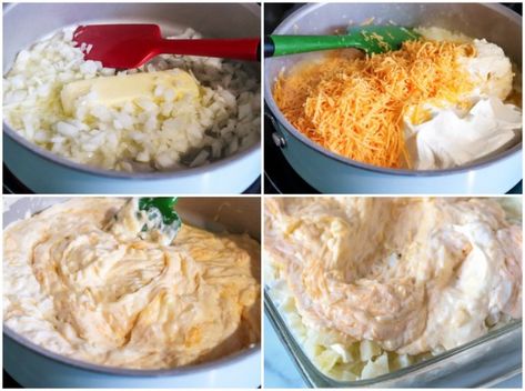 Cheesy Potato Casserole (sometimes called Funeral Potatoes) is a holiday treat that I make for Thanksgiving and Christmas dinners. I look forward to cheesy potatoes every year! | www.persnicketyplates.com #potatoes #cheesypotatoes #casserole #sidedish #easyrecipe #vegetarian Potatoes And Cheese, Cheesy Potato Casserole, Christmas Dinners, Cheesy Potato, Potatoe Casserole Recipes, Thanksgiving And Christmas, Holiday Meals, Cheesy Potatoes, Easy Cheesy