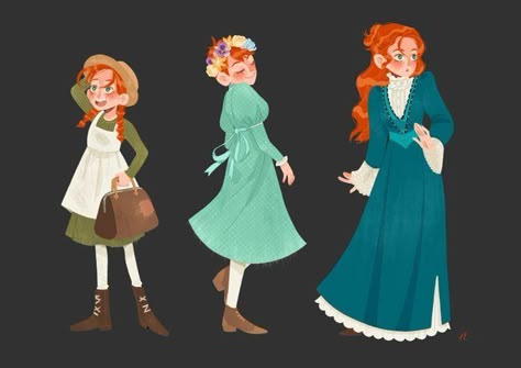 Anne Shirley Drawing, Anne With An E Painting, Anne X Gilbert Fanart, Anne Shirley Art, Anne Of Green Gables Drawing, Anne Of Green Gables Anime, Anne With An E Drawing, Anne Of Green Gables Fanart, Avonlea Aesthetic